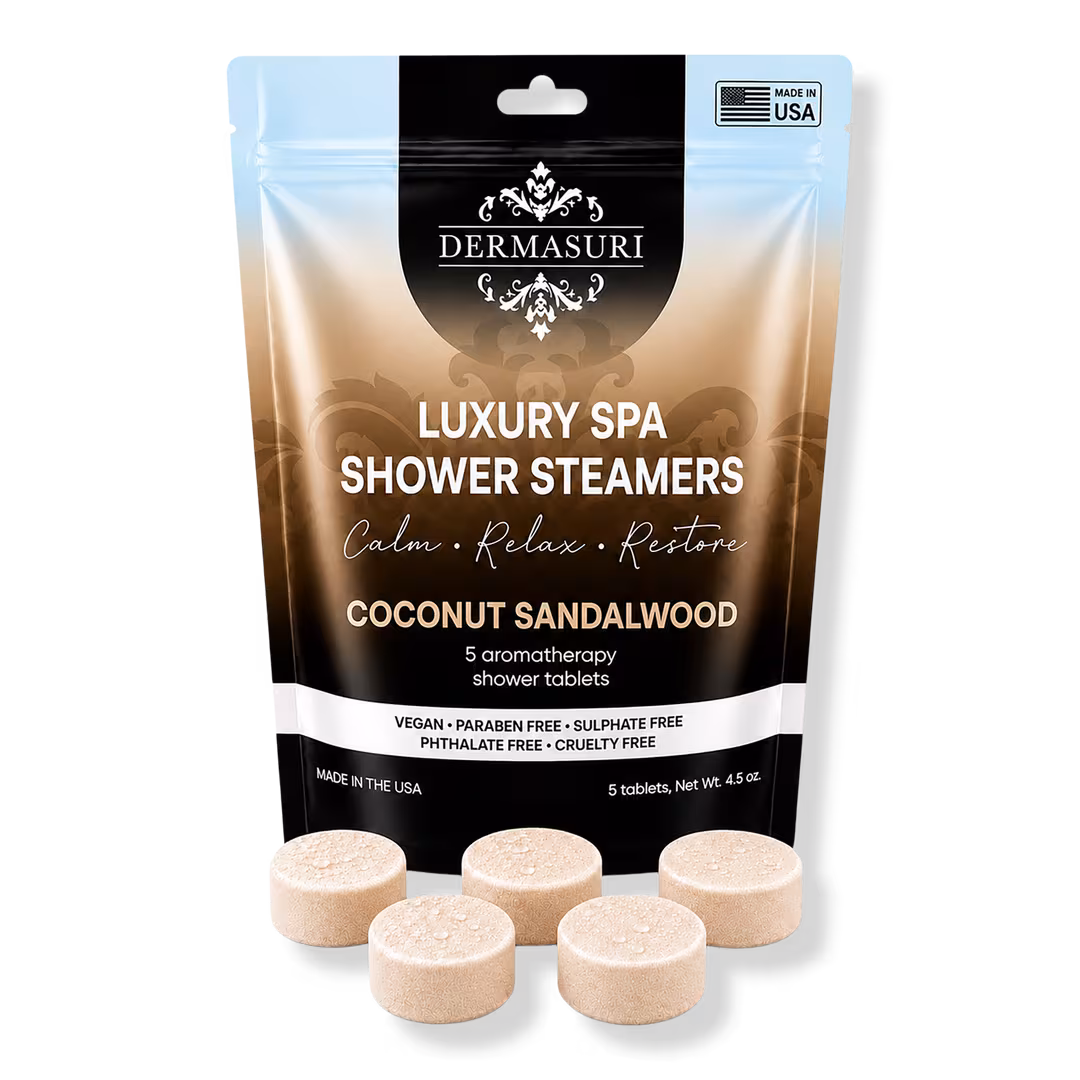 Dermasuri  Coconut Sandalwood Shower Steamers Aromatherapy Tablets