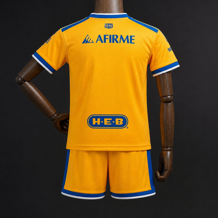 2026/2027 Tigres UANL home  Football Shirt（Kids Kit socks）