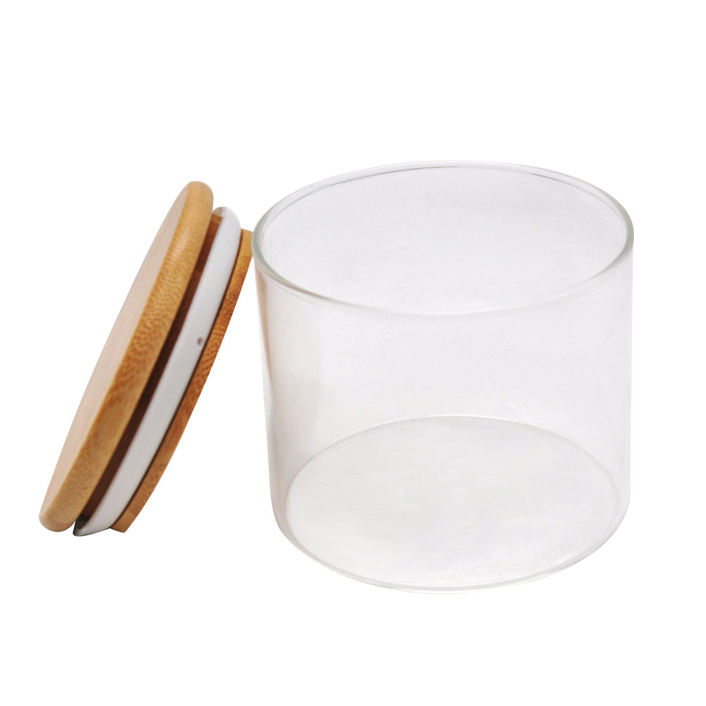Bamboo Lid Dry Herb Stash Jar