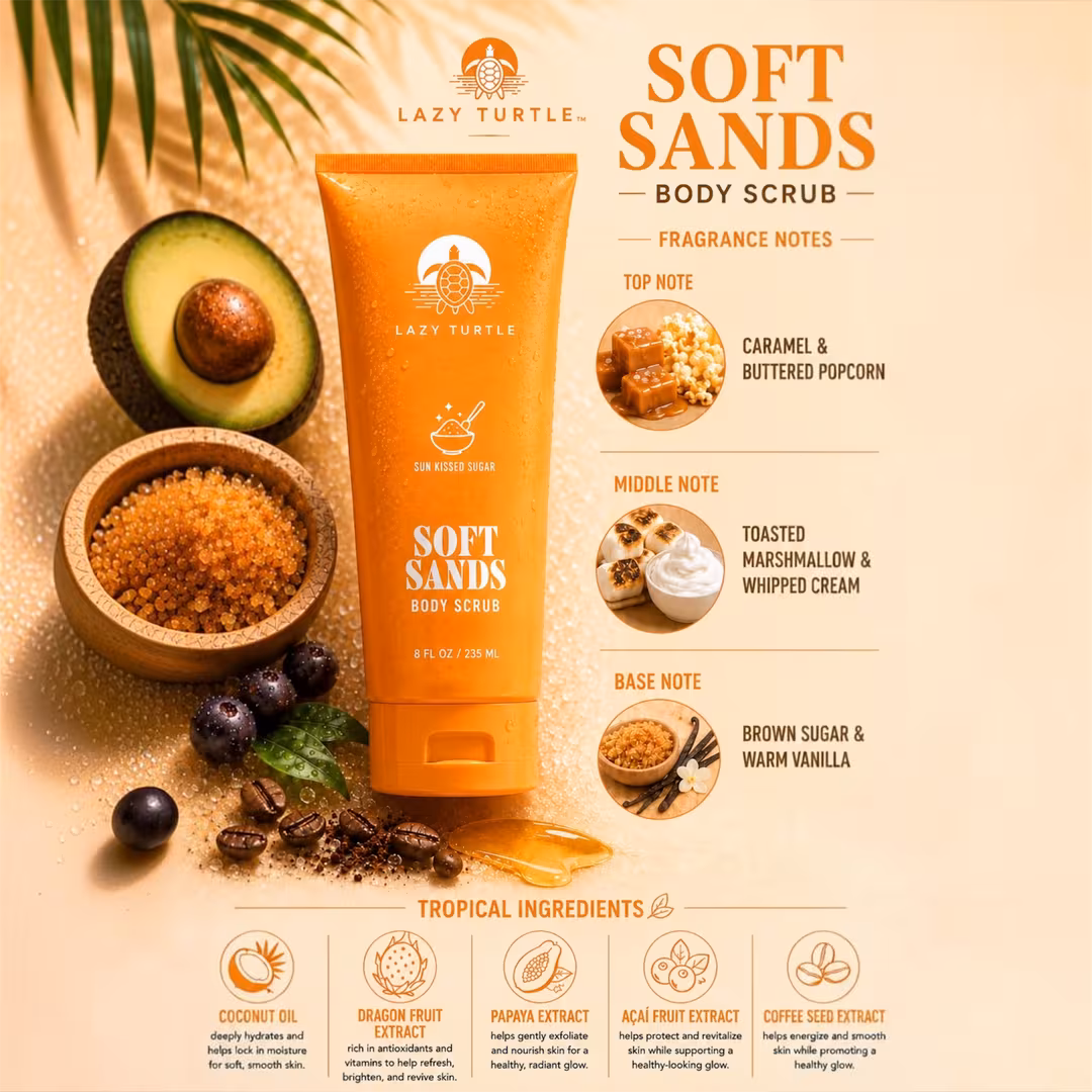 Lazy Turtle Beauty  Soft Sands Body Scrub