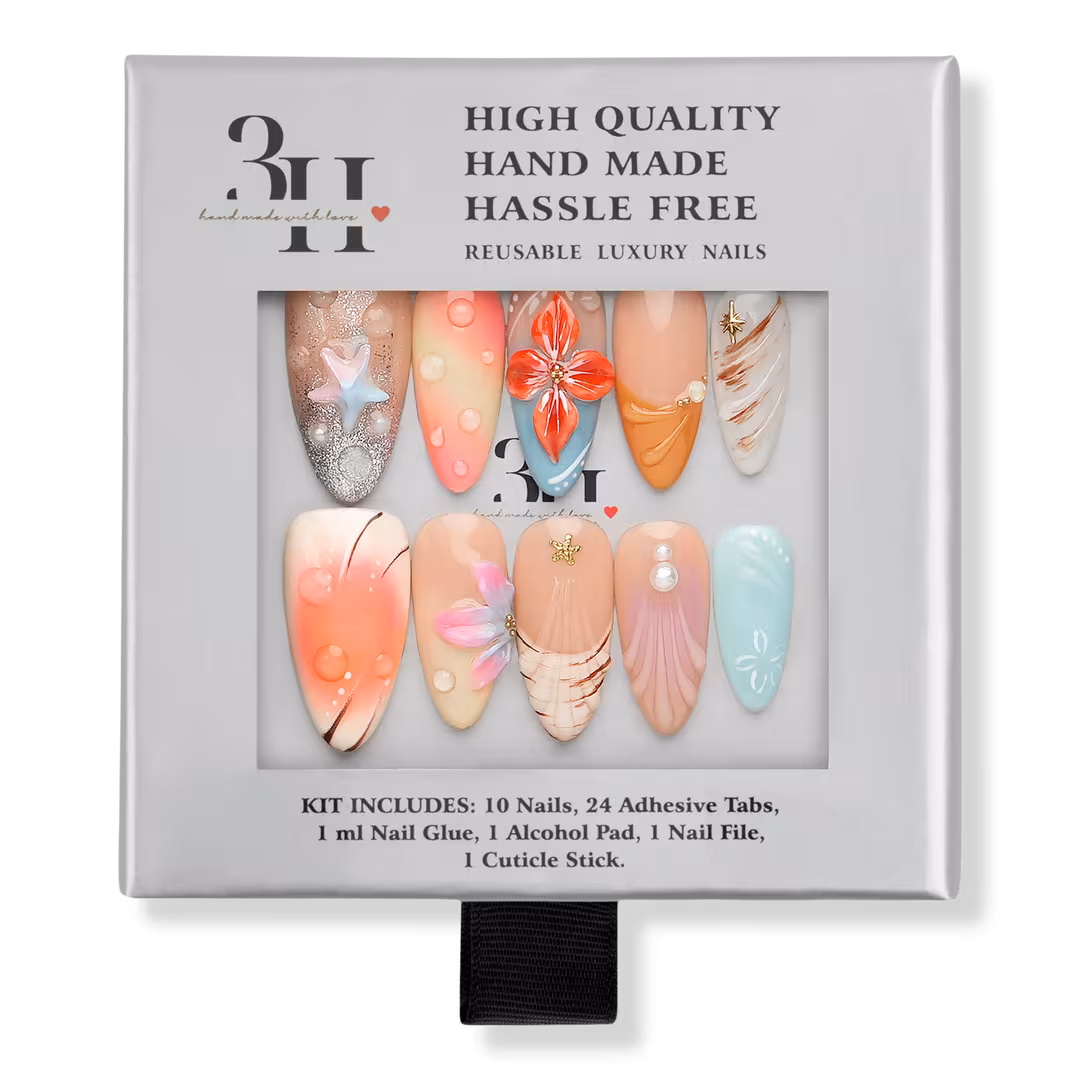 3H Nails  Maui - Medium Almond Press-On Nails