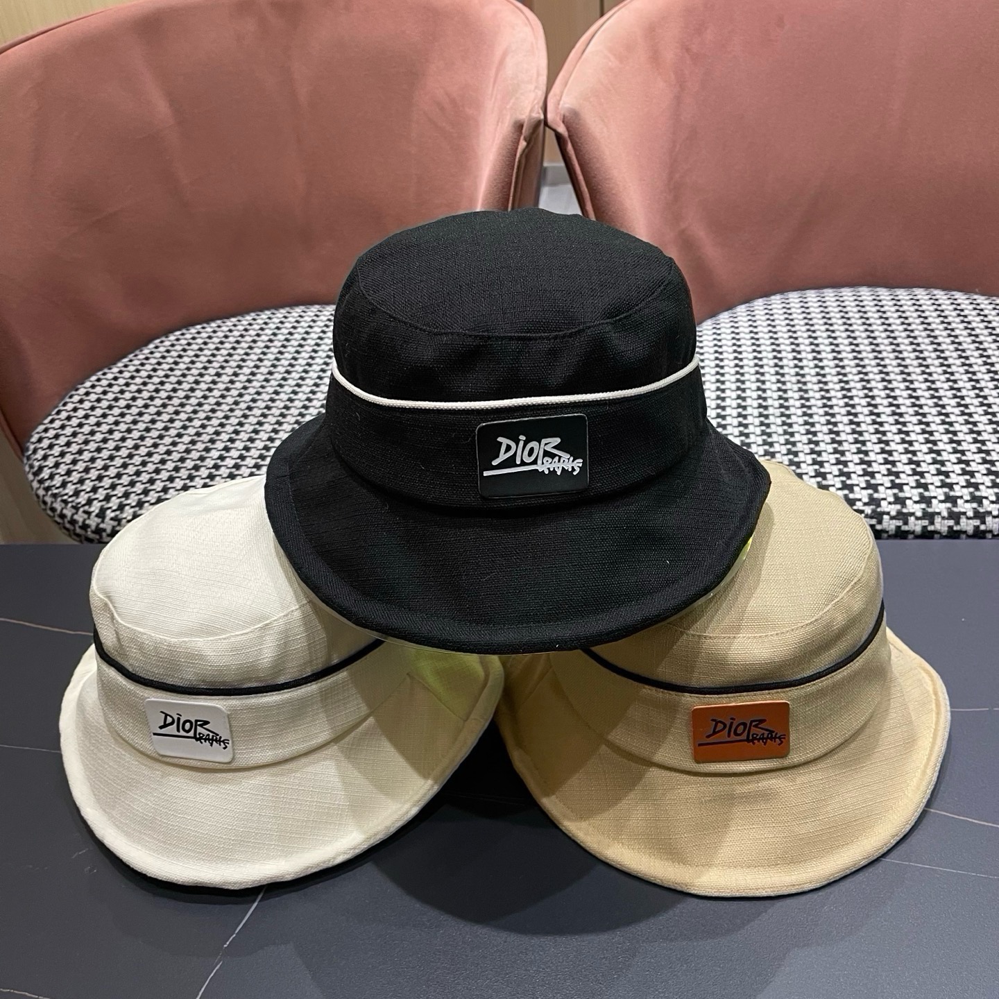 Dior Logo Bucket Hat Sun Hat