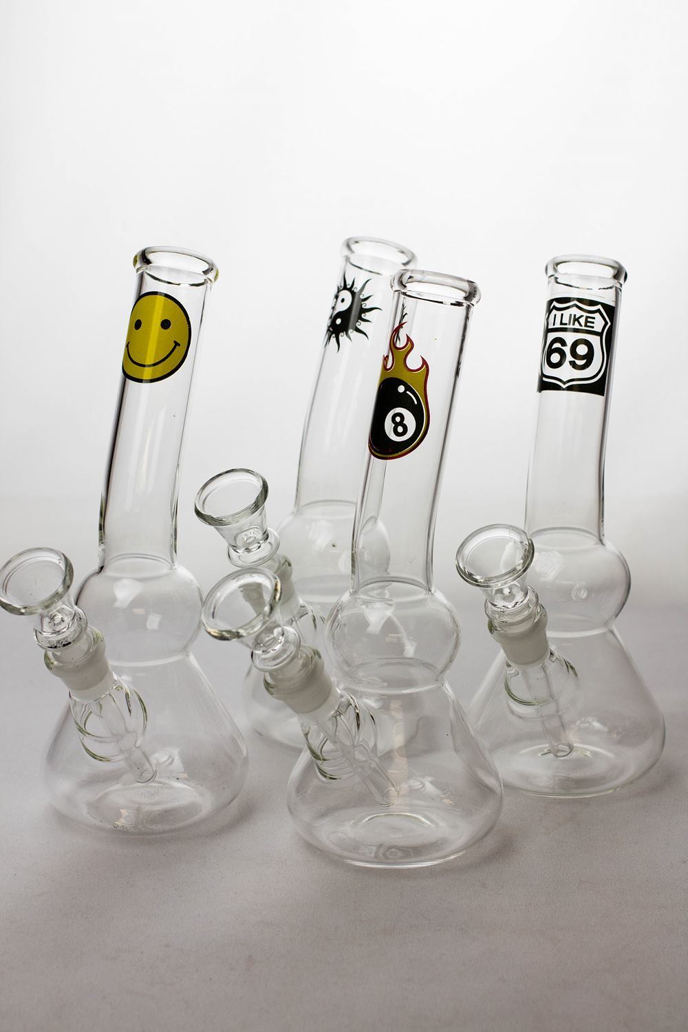 8 Glass Water Bong with Bowl Stem