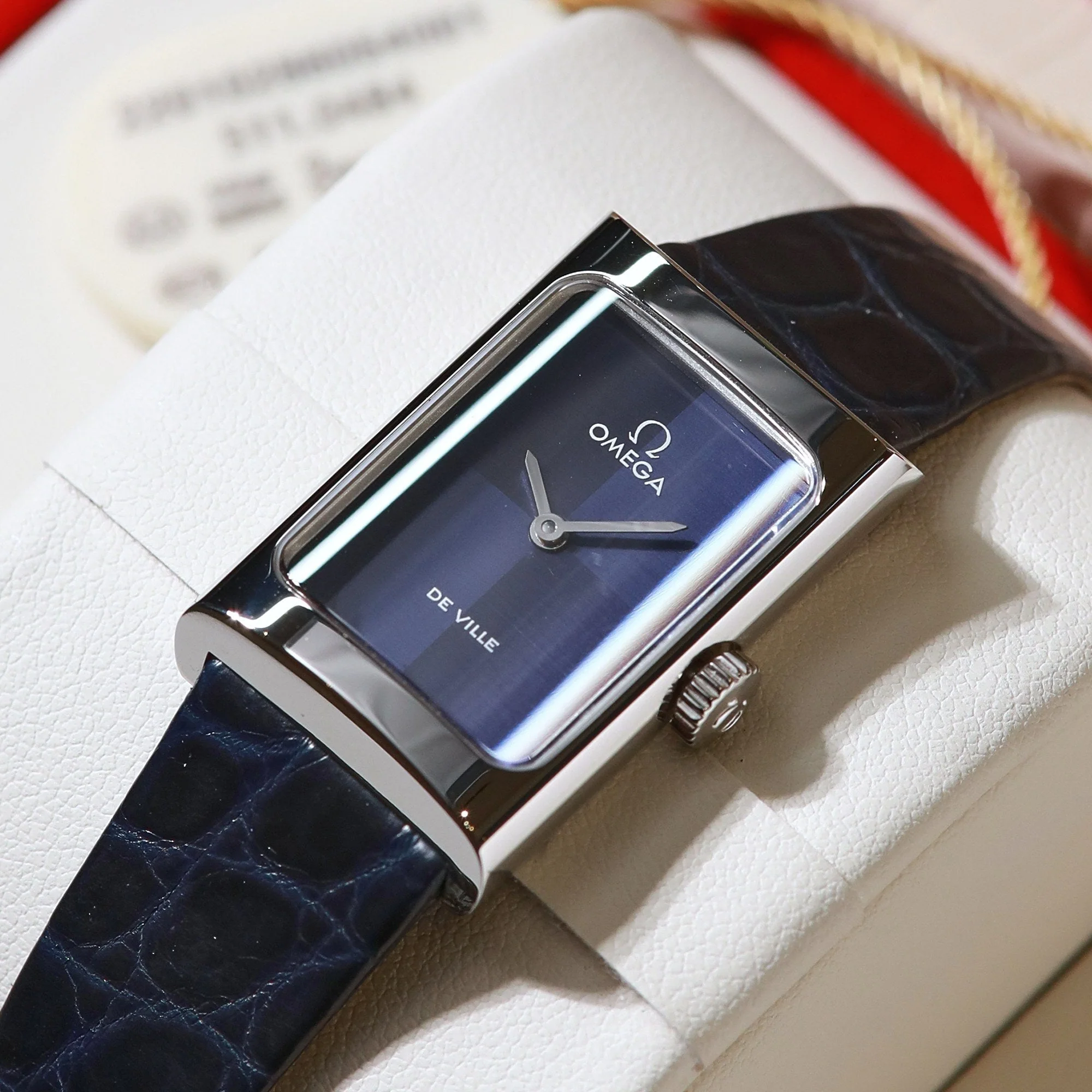 Omega Watch De Ville 26.12mm Silver Blue Dial