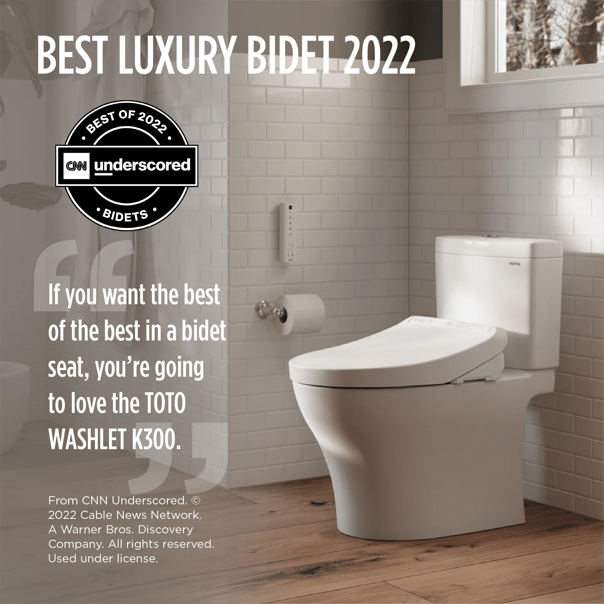 TOTO? WASHLET? K300 Electronic Bidet Toilet Seat with Instantaneous Water Heating, PREMIST and EWATER+ Wand Cleaning, Elongated, Cotton White - SW3036R#01