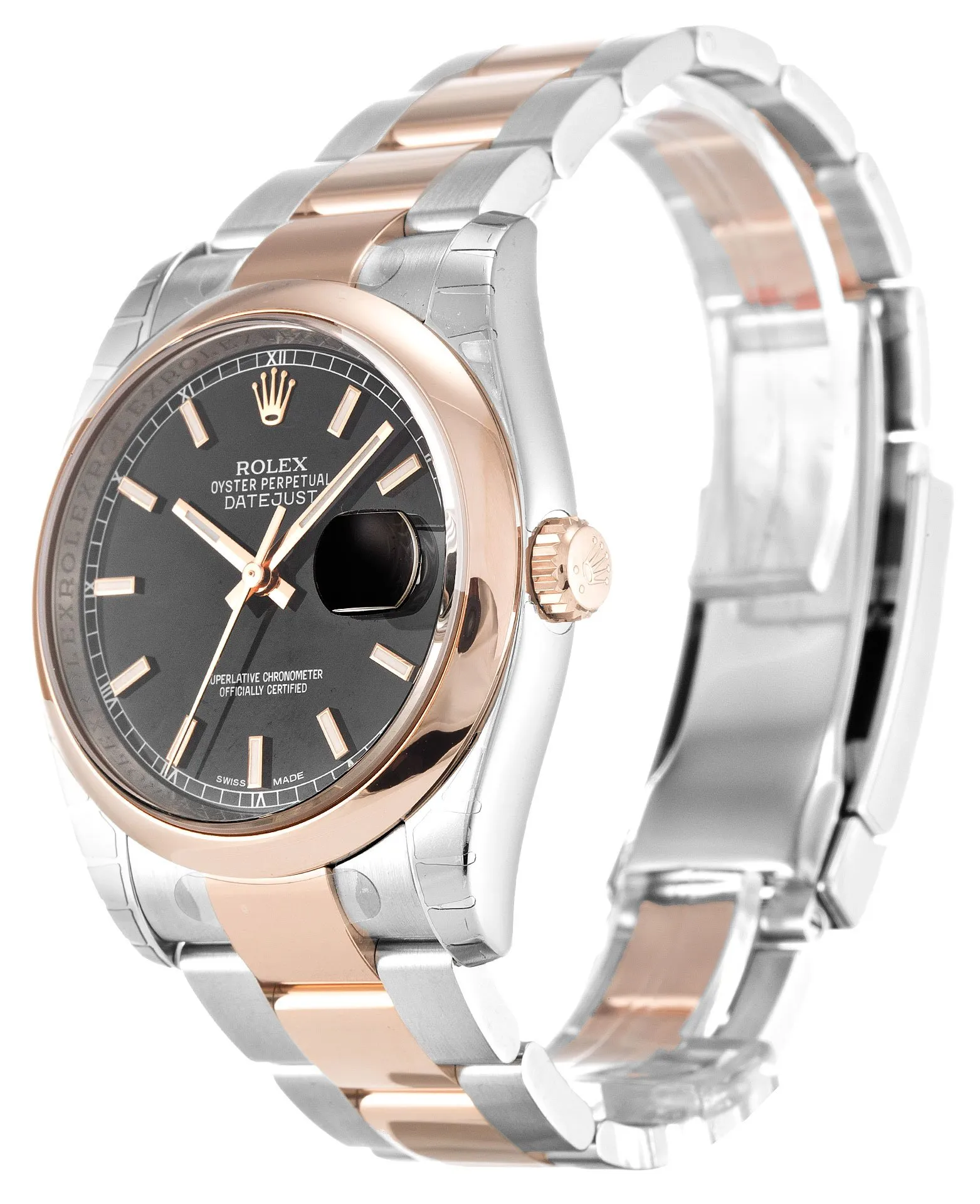 Rolex Datejust Black Baton Dial 116201