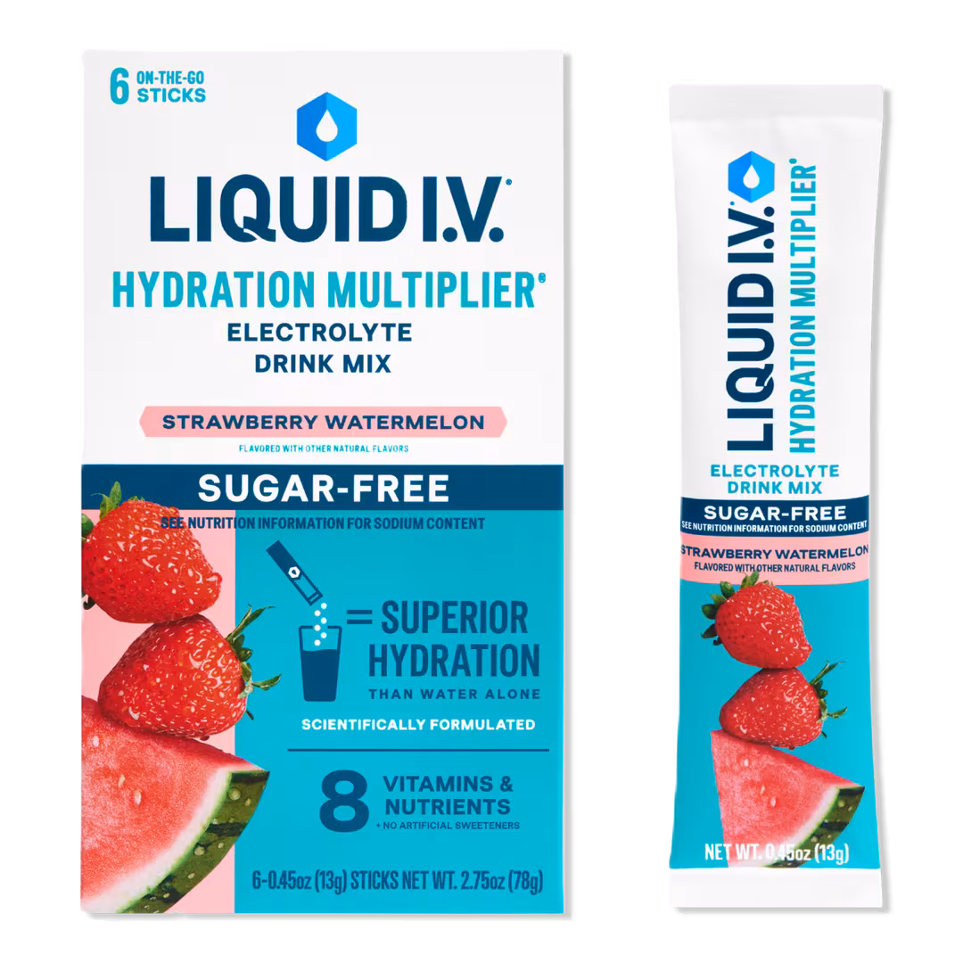 LIQUID I.V.  Hydration Multiplier Electrolyte Drink Mix Sugar-Free Strawberry Watermelon