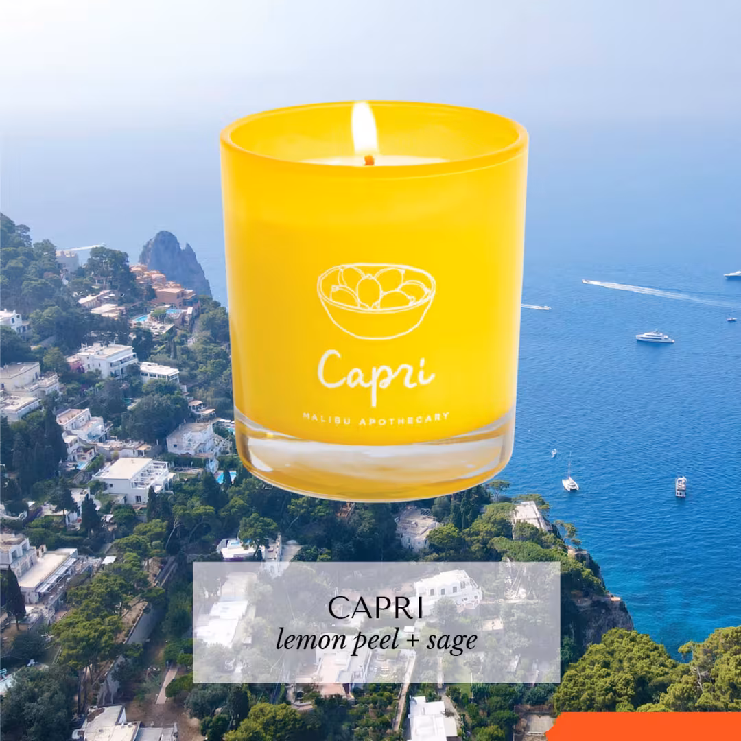 Malibu Apothecary  Capri | Lemon Peel + Sage Candle
