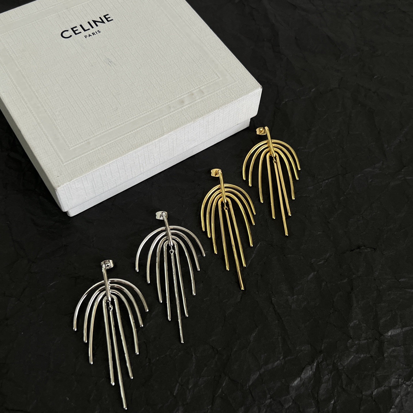 Celine Triomphe Chandelier Earrings