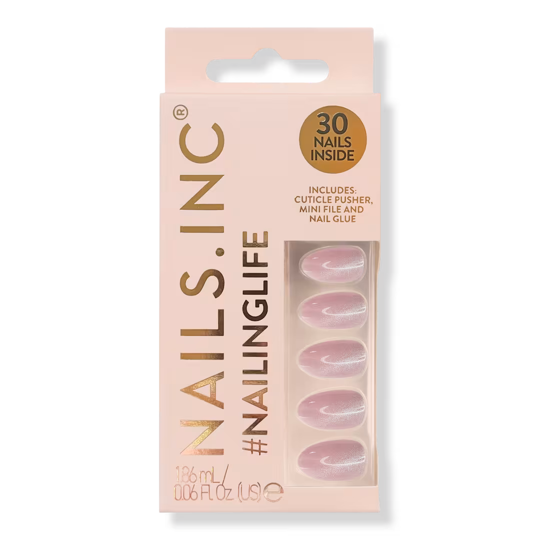 Nails Inc.  NailingLife Kylie Coded Pink Cat-Eye Press-On Nails