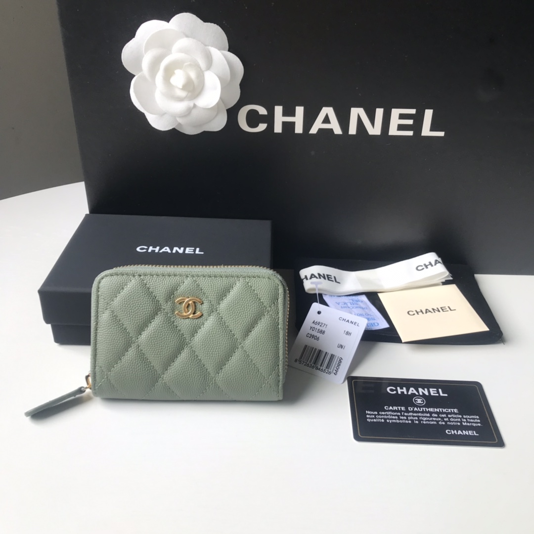 Chanel Wallets CLASSIC ZIPPED COIN PURSE caviar