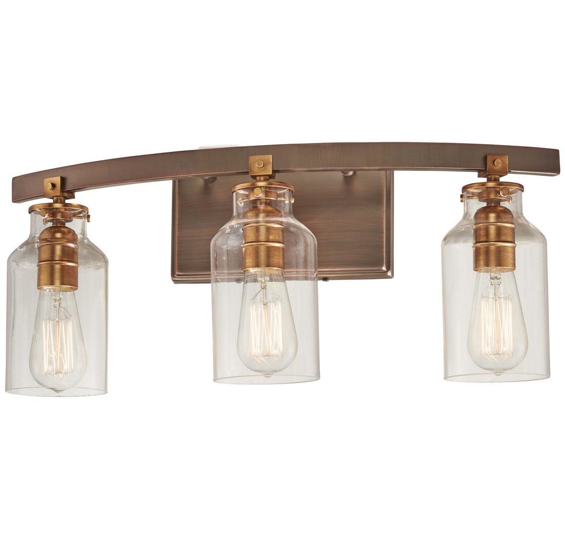 3 Light Bath Vanity Approved For Damp Locations In Traditional Style 9.25 Inches Tall By 22 Inches Wide Minka Lavery 3553-588