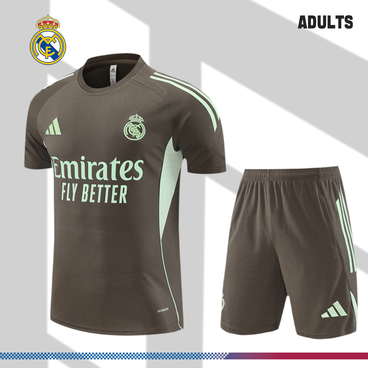 2025/2026 Real Madrid Adult Short Sleeve Training Suit (Adult Kit)