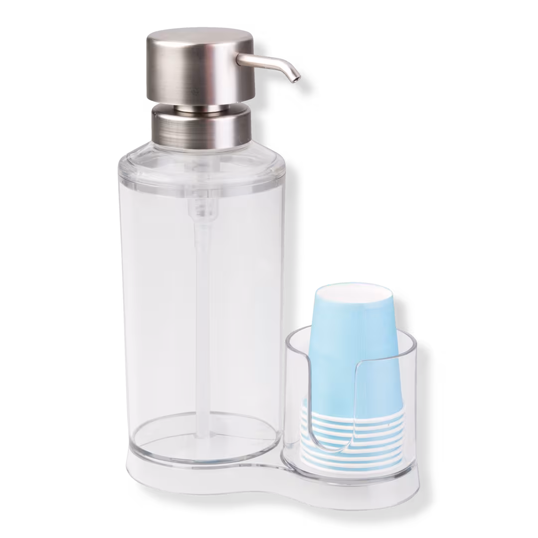iDesign  Mouthwash Caddy with Cup Holder
