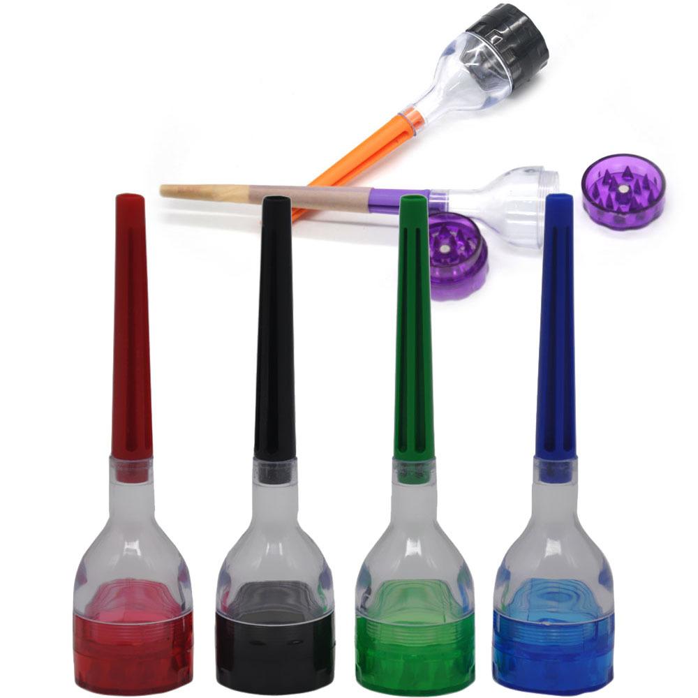Acrylic Funnel Herb Grinder w/ Roll Tube