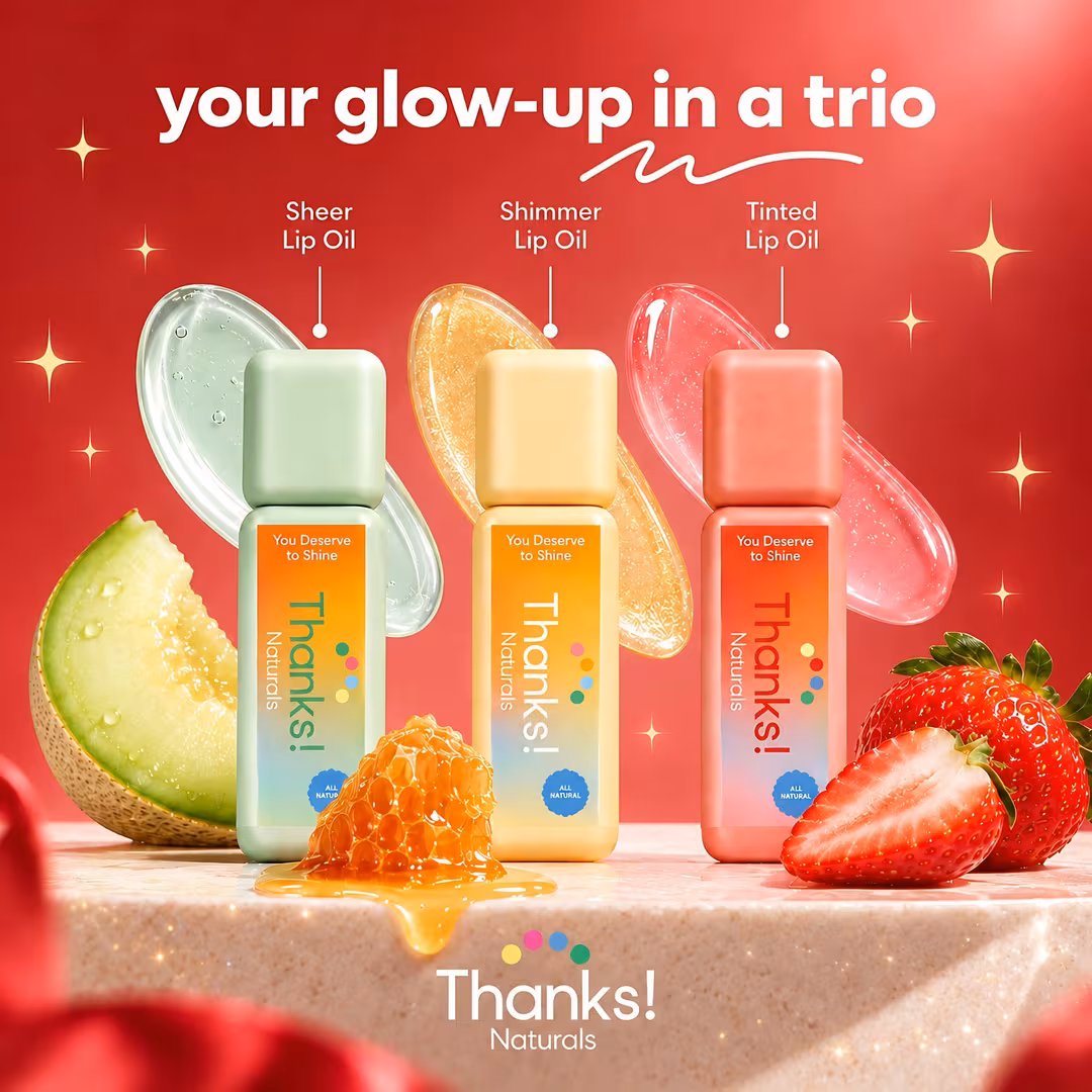Thanks! Naturals  Holiday Lip Oil Gift Set