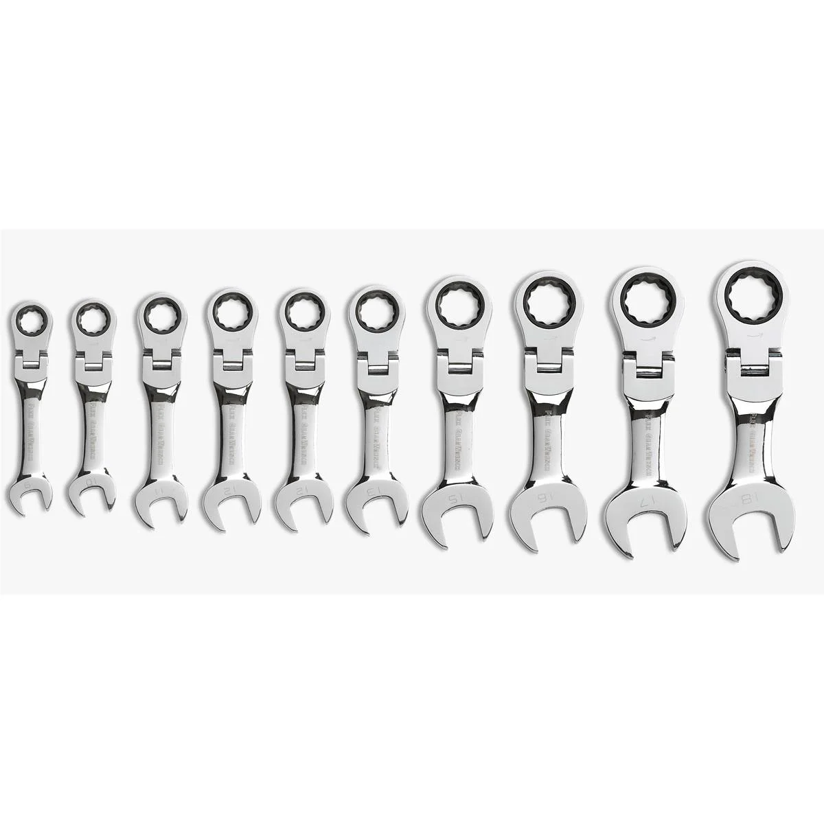 GearWrench 10-Piece Metric Stubby Flex Ratcheting Wrench Set