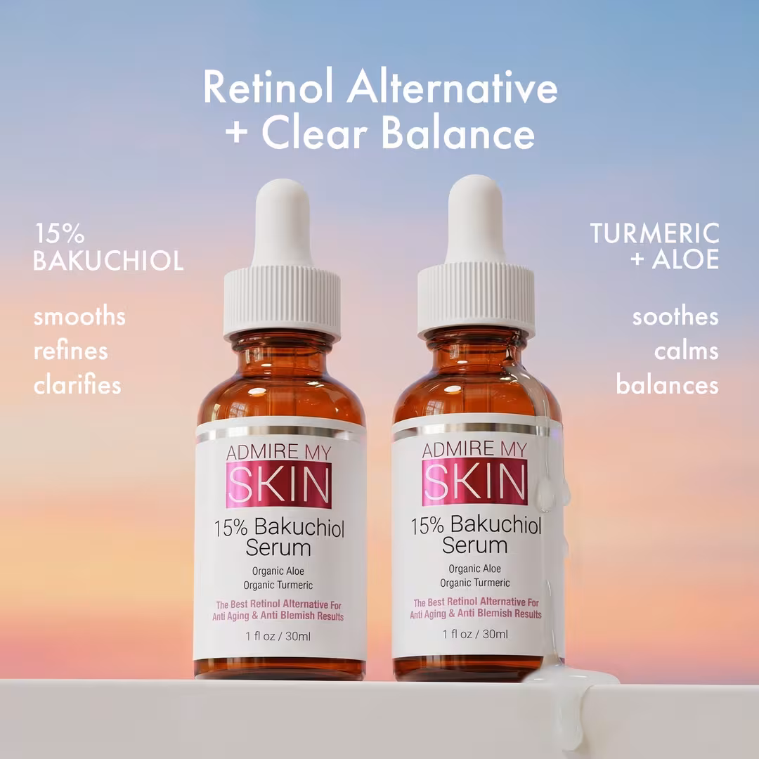 Admire My Skin  15% Bakuchiol Serum Natural Retinol Alternative