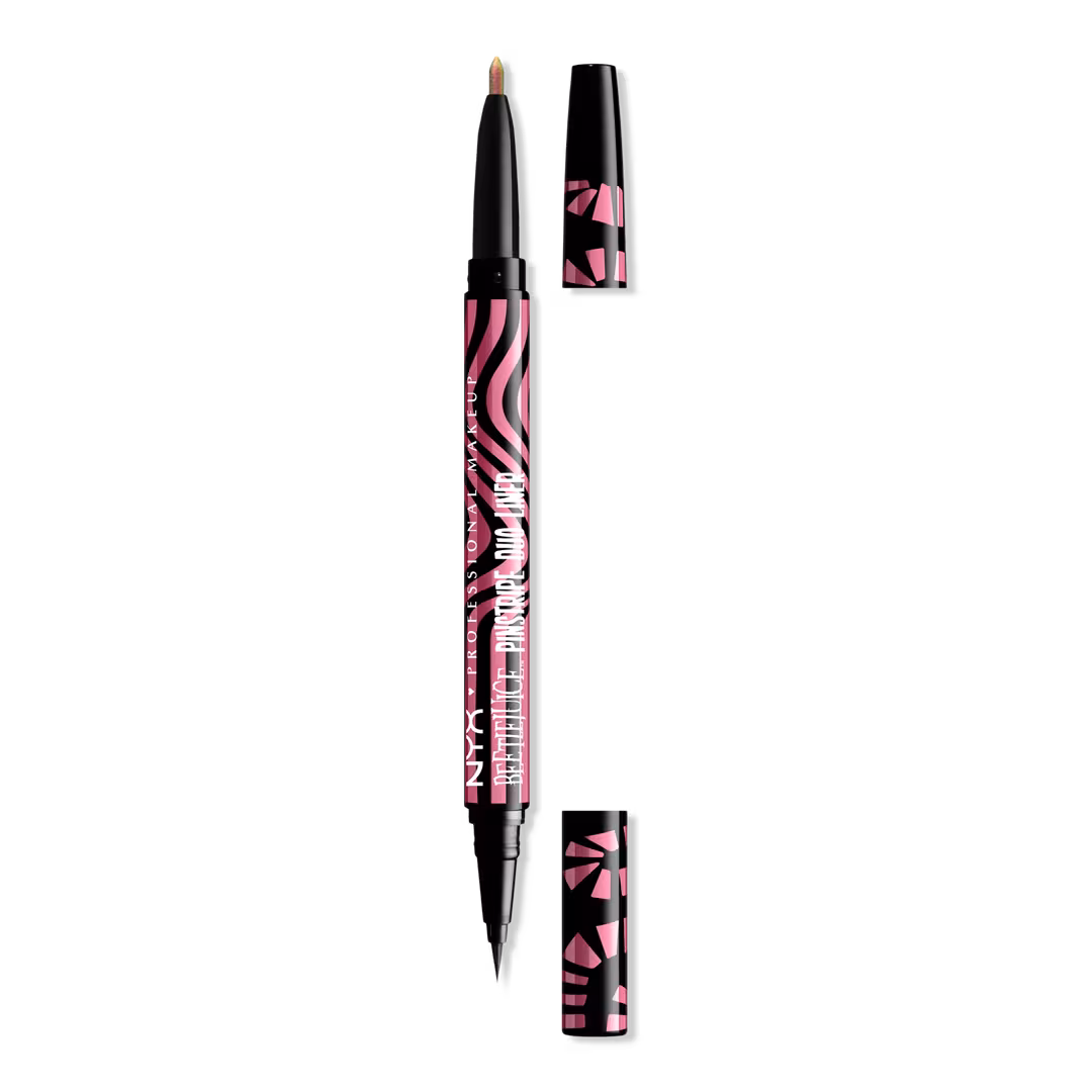 NYX Professional Makeup  Limited Edition Beetlejuice Beetlejuice Pinstripe Dual Ended Chrome Eyeliner