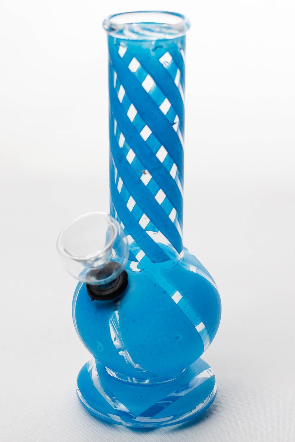 6 Hollow Base Glass Water Bong