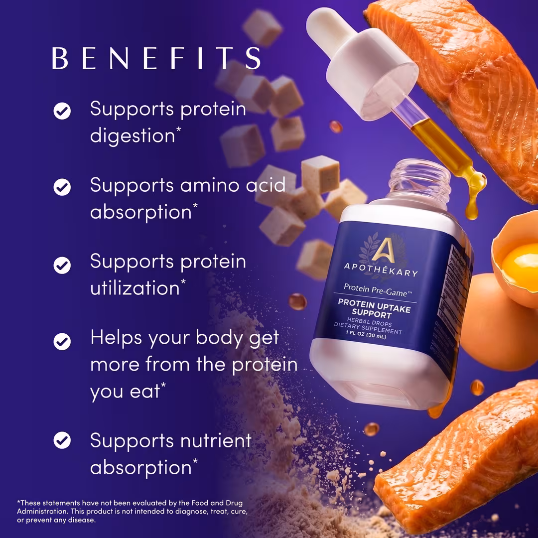 Apothékary  Protein Pre-Game Protein Digestion & Amino Acid Absorption Support Herbal Drops