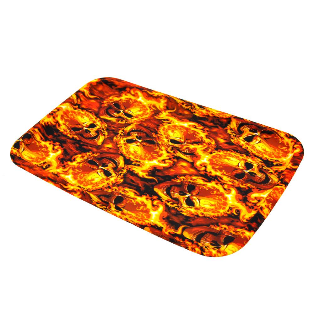 Flame Skull Silicone Cigarette Rolling Tray