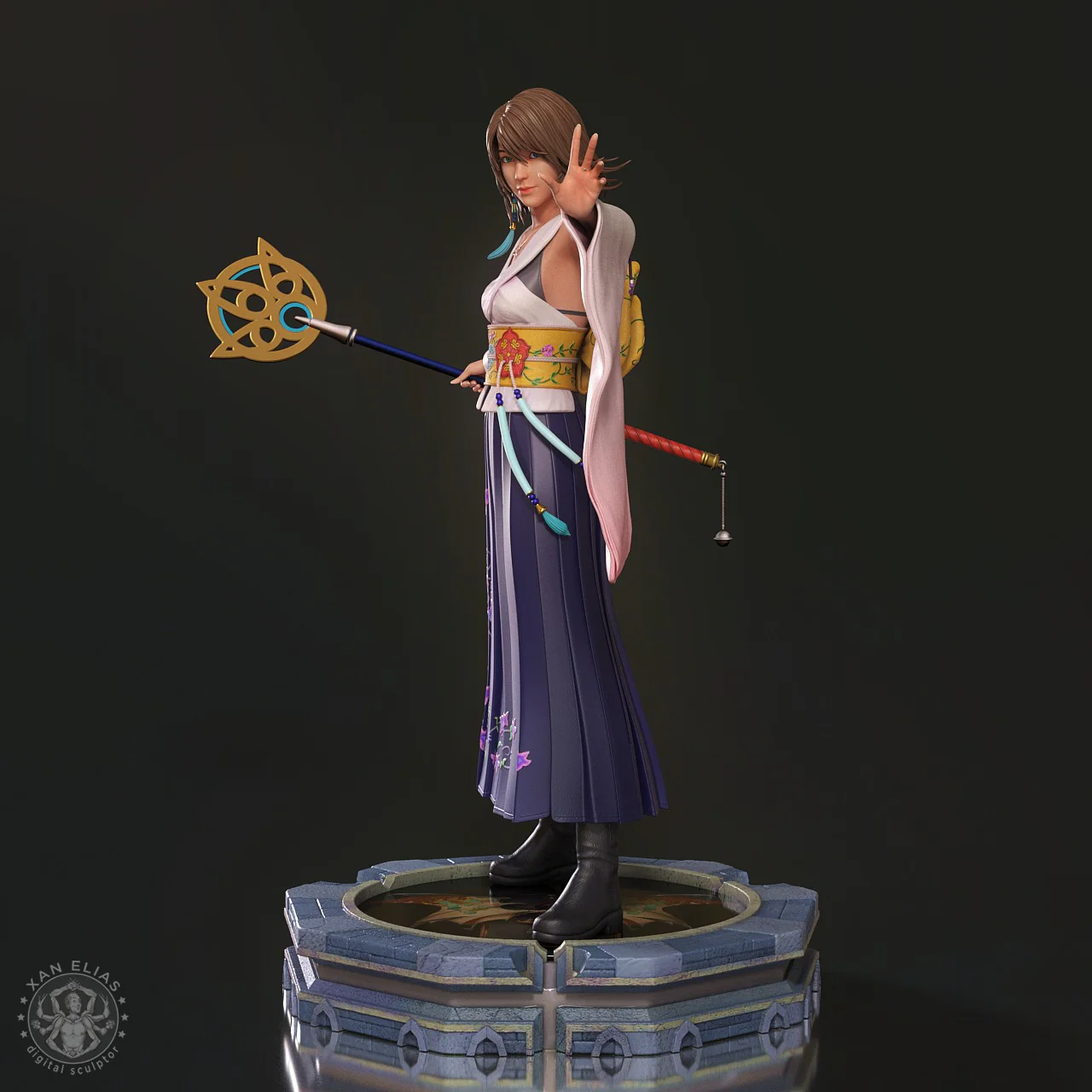 Final Fantasy - Yuna & Valefore | 1:4 Resin Statue | von Solar Studio