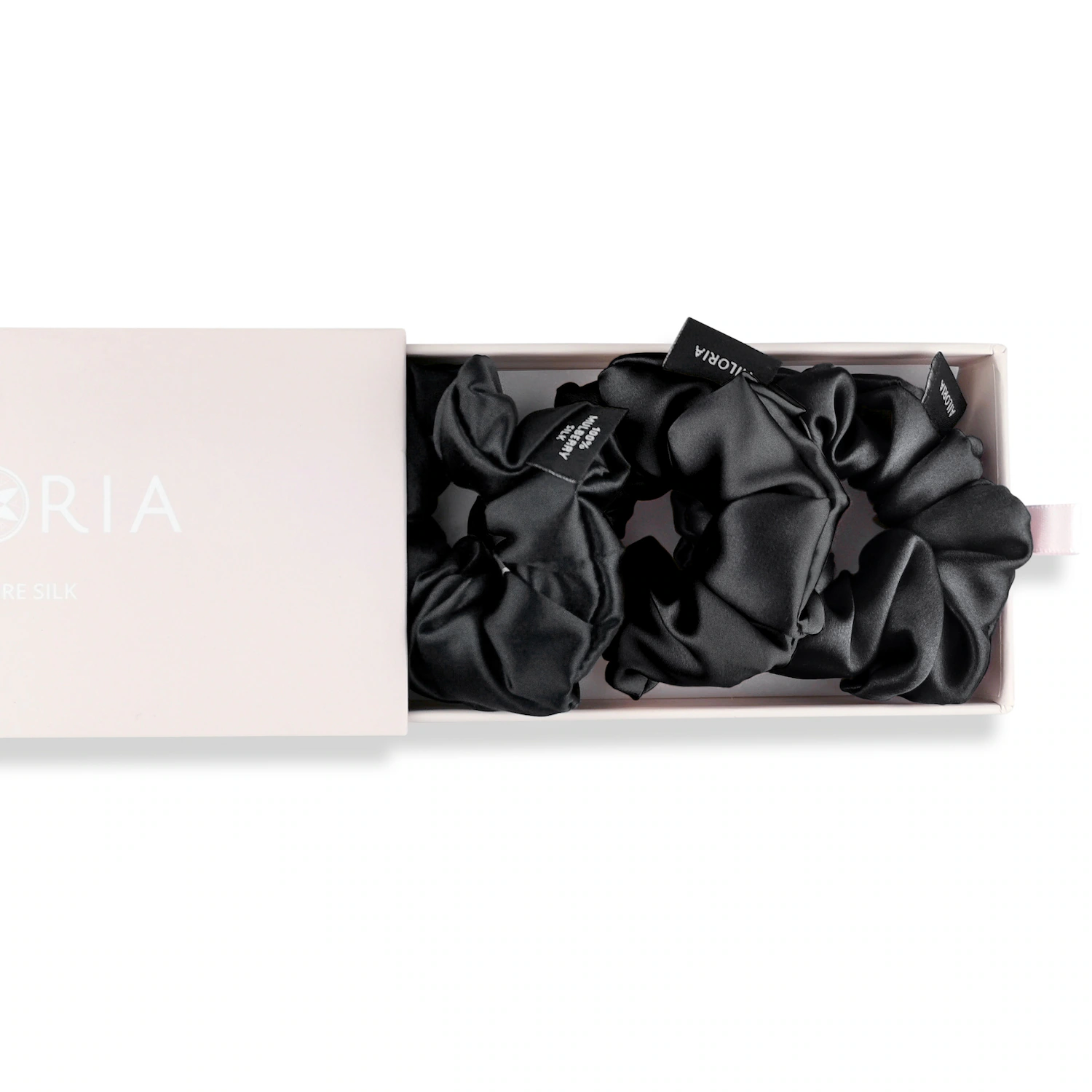 DOUX Set 3 Scrunchies M aus Seide