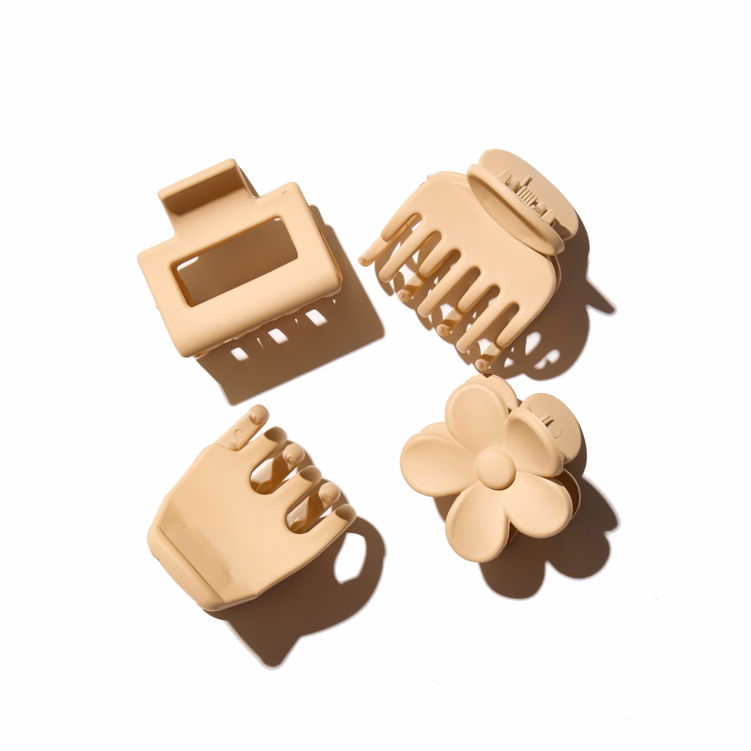Small Claw Hair Clips, 4-Pack