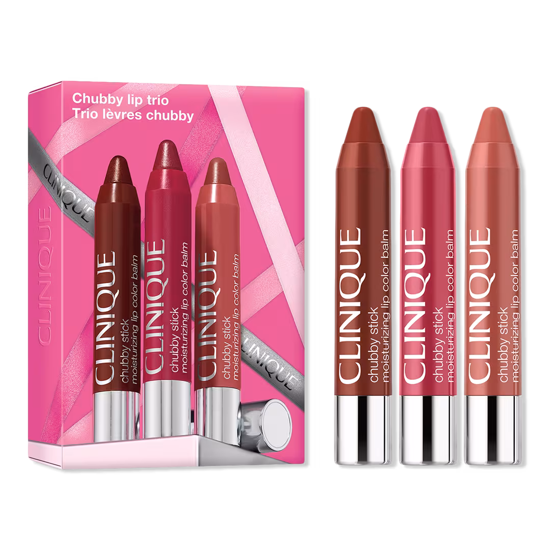 Clinique  3 Piece Chubby Stick Moisturizng Lip Trio Holiday Gift Set
