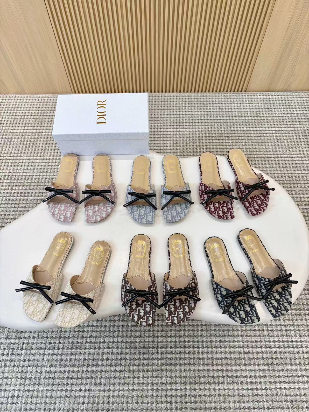 Dior D-Way Mules Slippers Low Heel Shoes