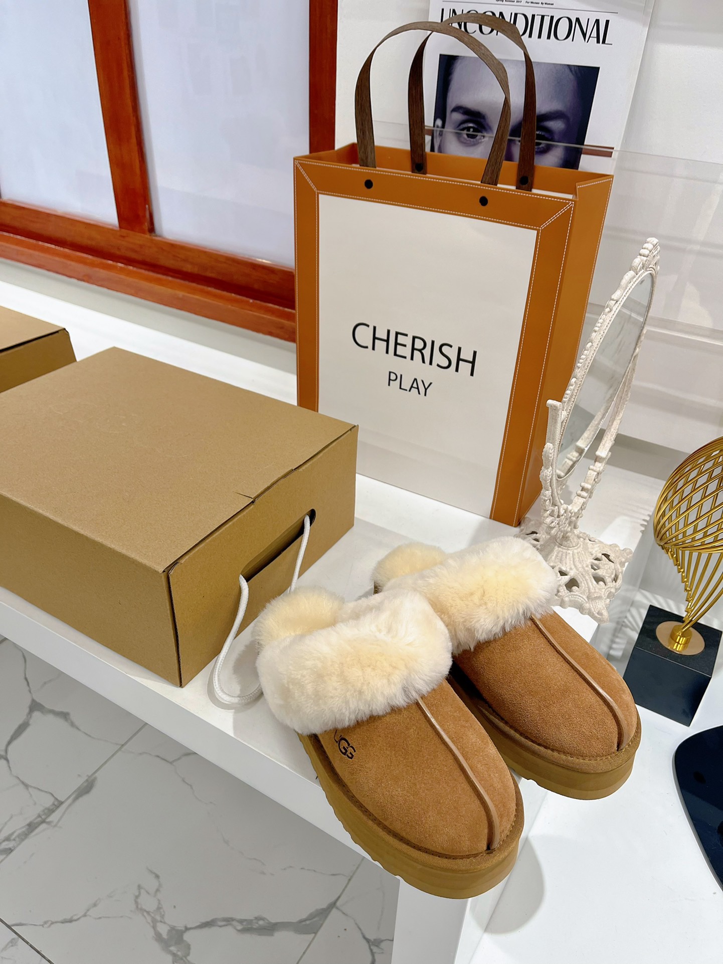 UGG Disquette suede slippers