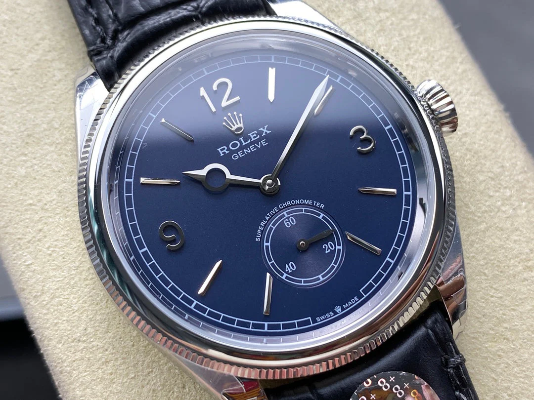 Rolex Watch Perpetual 39mm Black Blue Dial