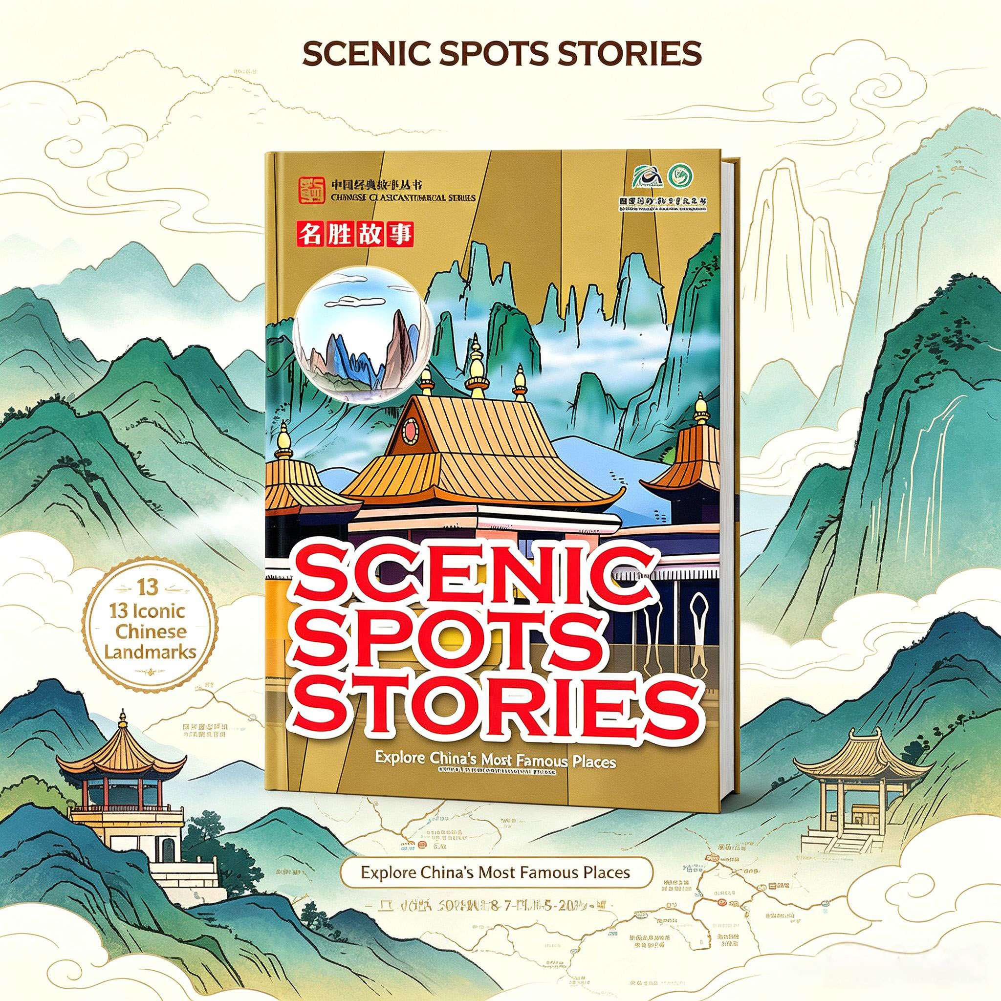 Scenic Spots Stories: Chinese Classical Stories Series (Bilingual English-Chinese, Cartoon Edition)