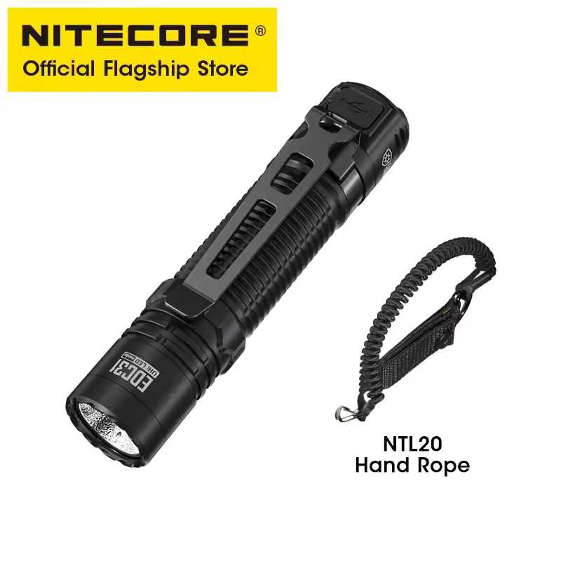 NITECORE EDC31 Compact Tactical Flashlight USB-C Rechargeable EDC Search Torch Light 3500 Lumens, 3800mAh 18650 Li-ion Battery