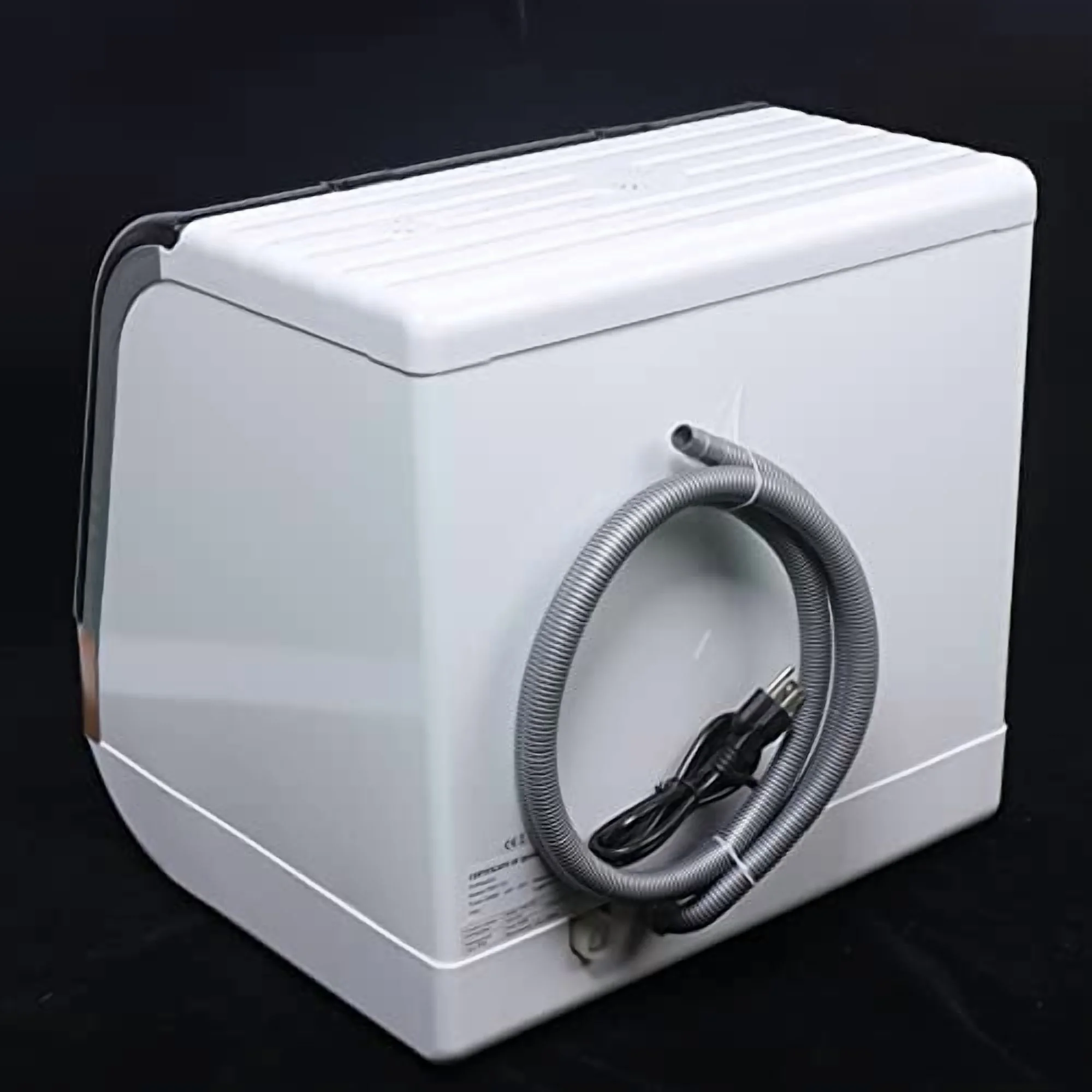 Countertop Dishwasher Kitchen Mini Portable Dish Bowl Washer Tabletop Automatic Dishwasher Deep Cleaning for Home, Apartment, RV (White & Black)