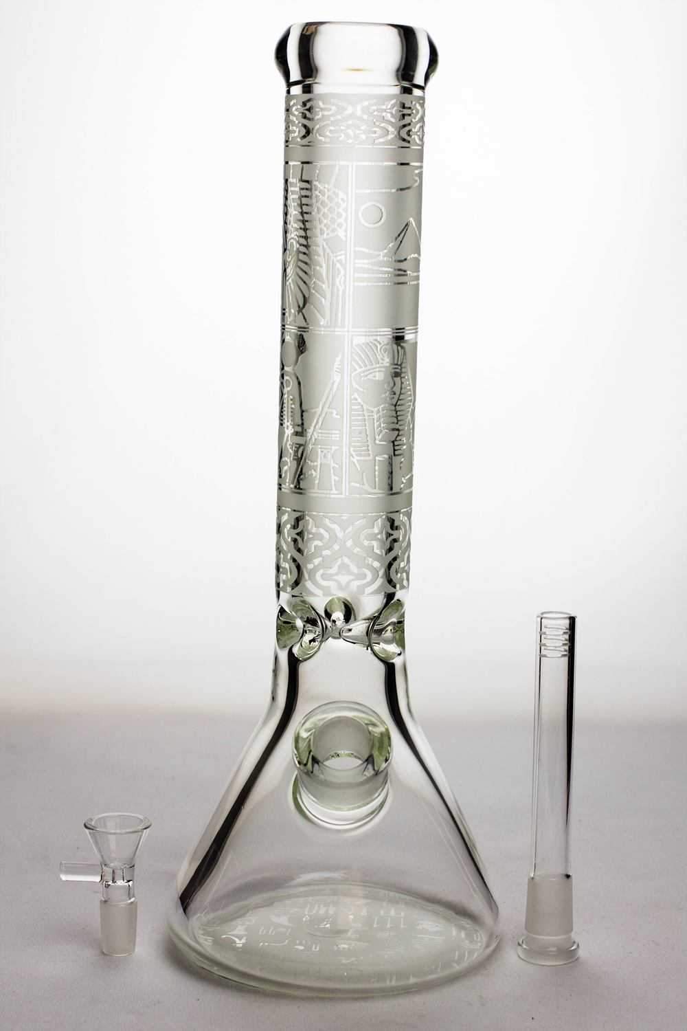 13.5 9 mm thick sandblasted glass beaker water bong