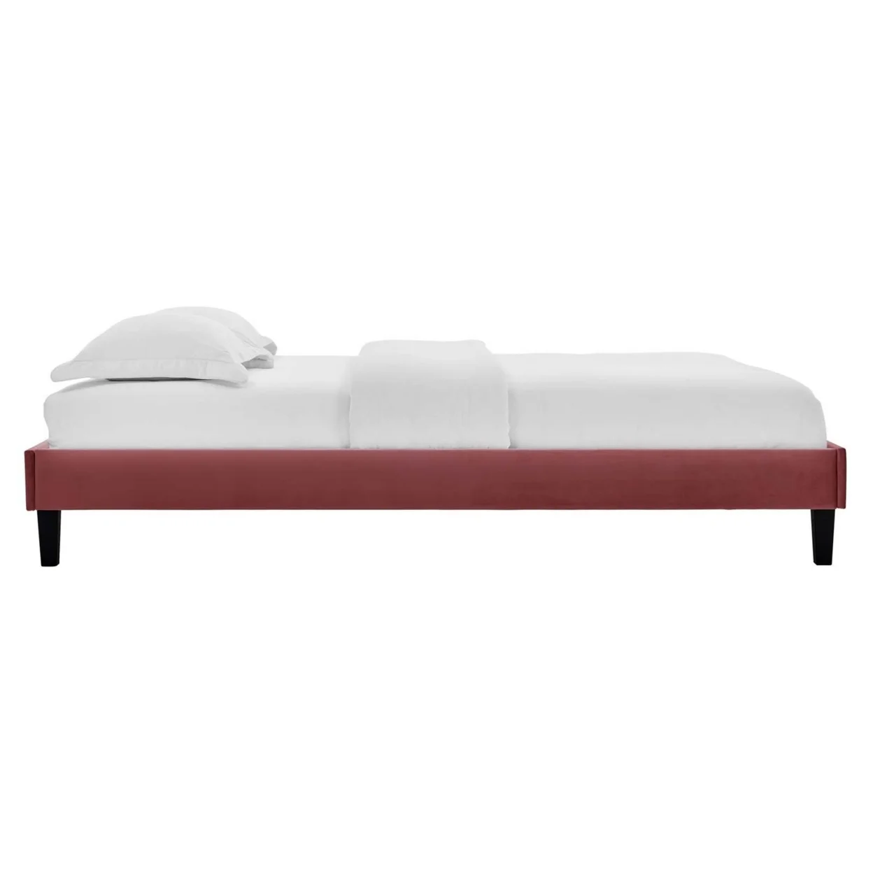 Reign King Performance Velvet Platform Bed Frame-MOD-6267