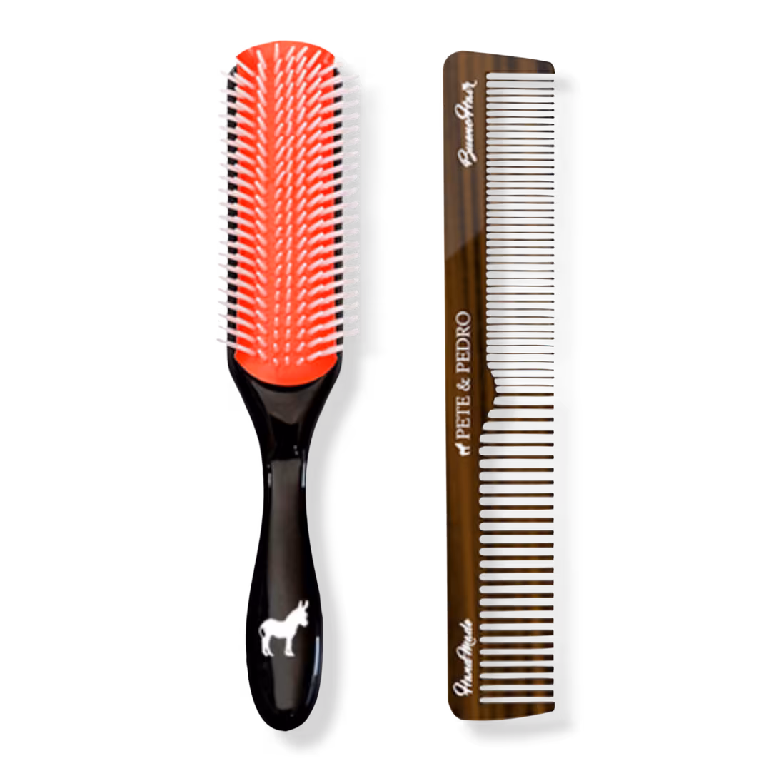 Pete & Pedro  Classic Cushion Hair Brush & Comb Set