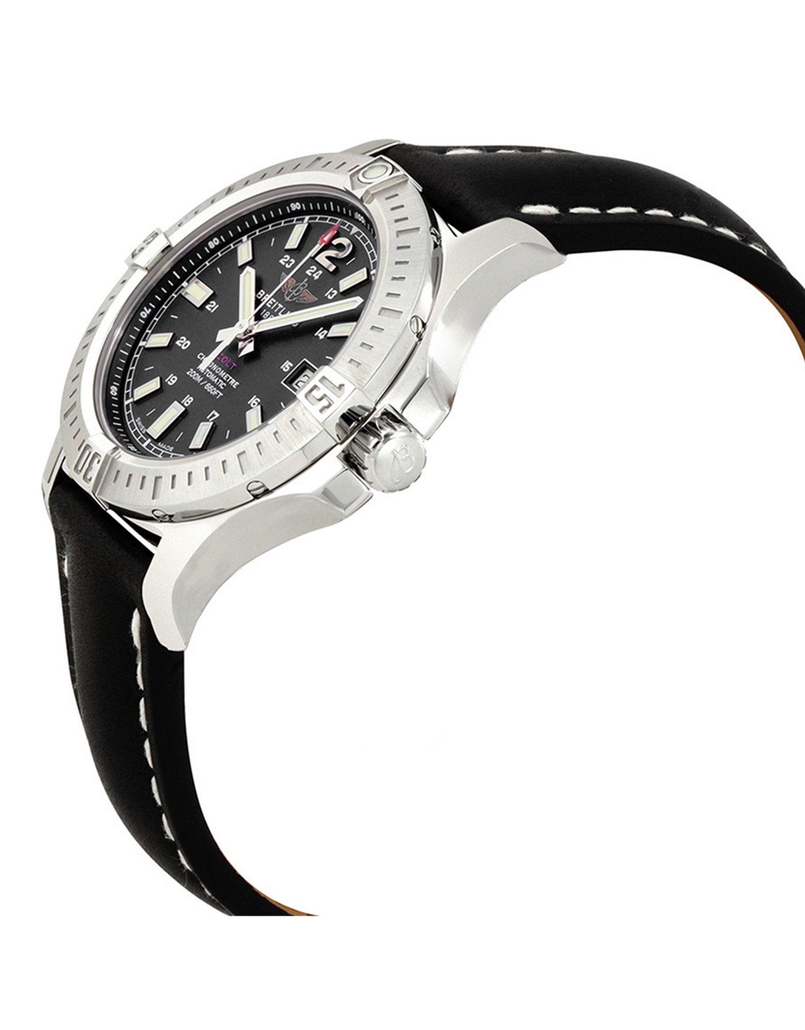 Replica Breitling Colt Black Dial Leather Strap A1731311 BE90 429X A18D.1