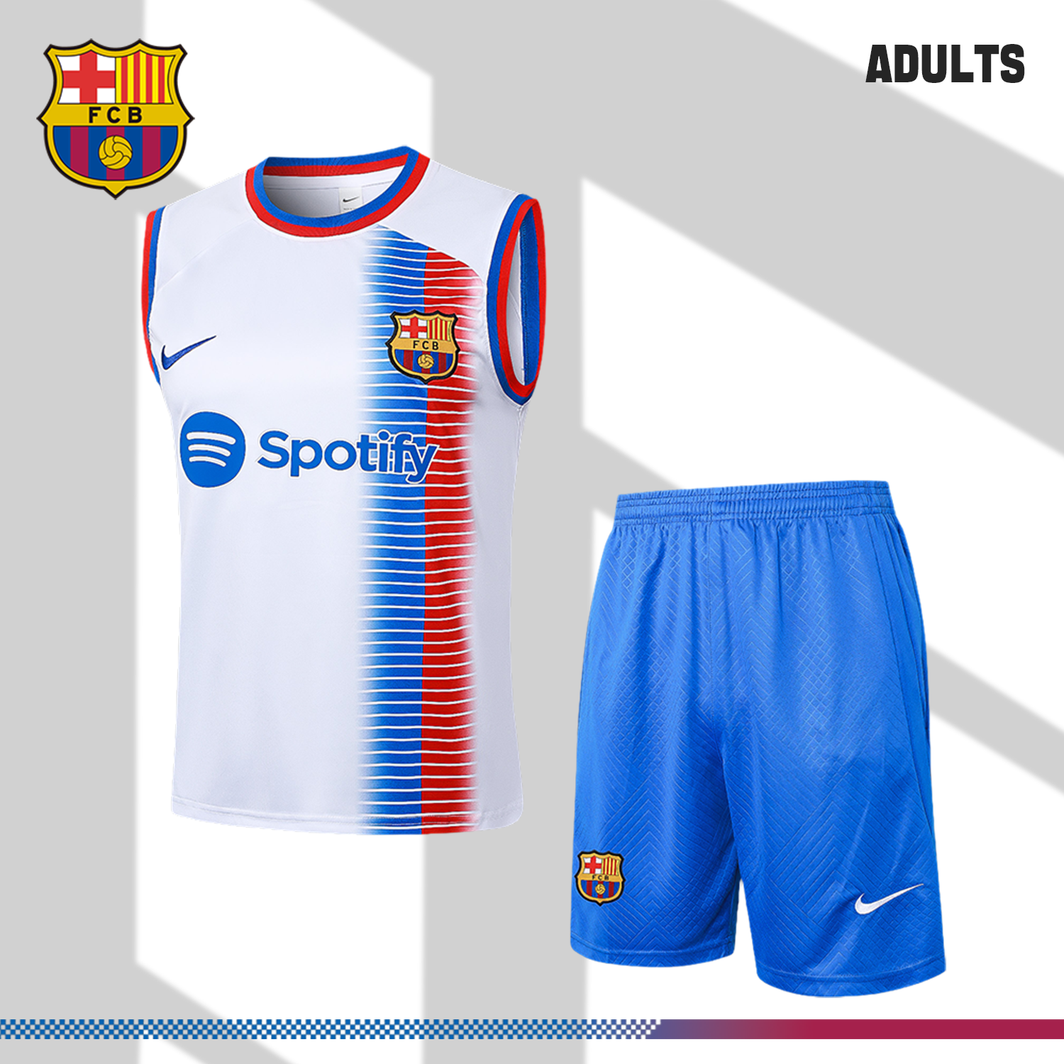2024/2025 Barcelona white vest training uniform (adult kit)