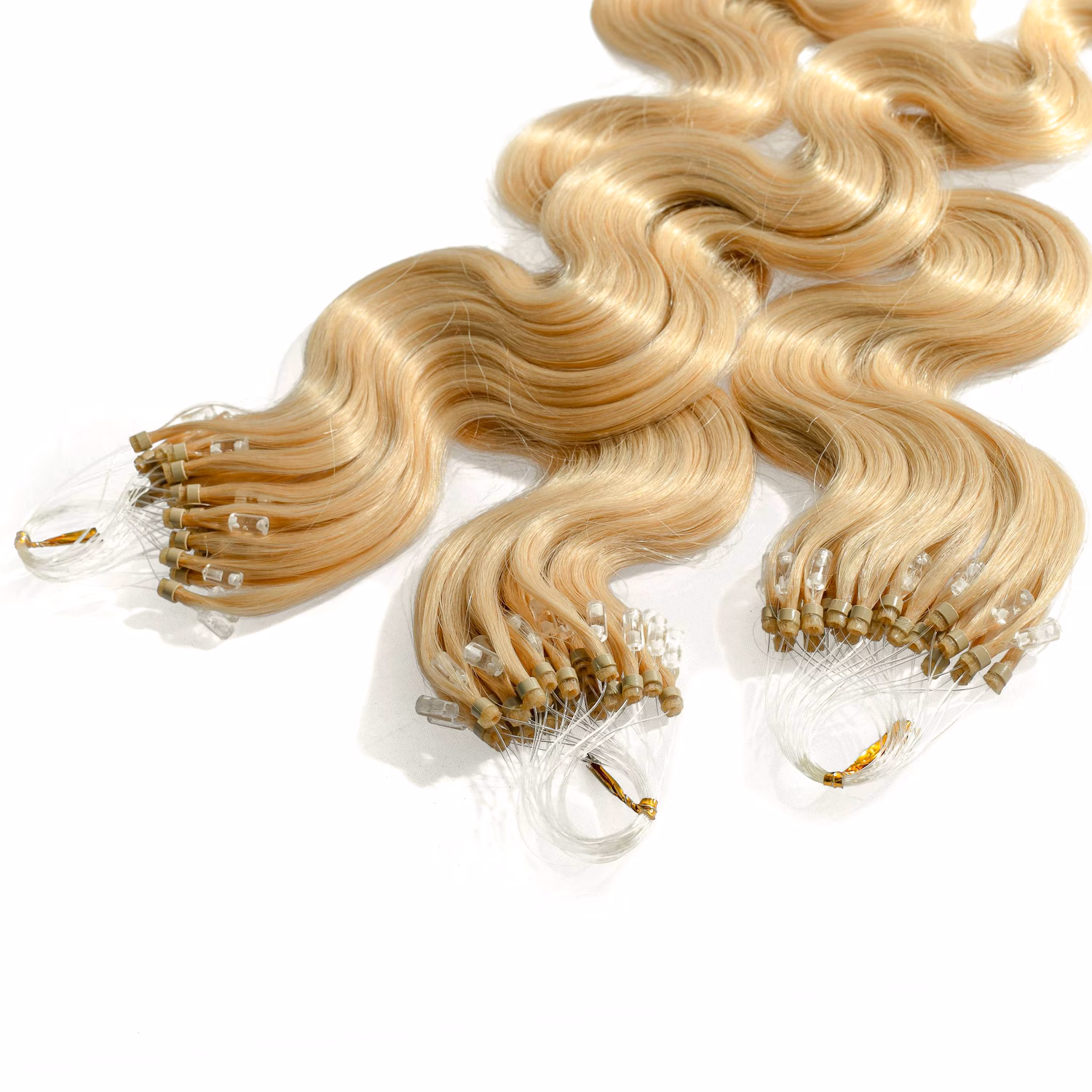 Microring Extensions Echthaar #9/31 Lichtblond Gold-Asch 0.5g