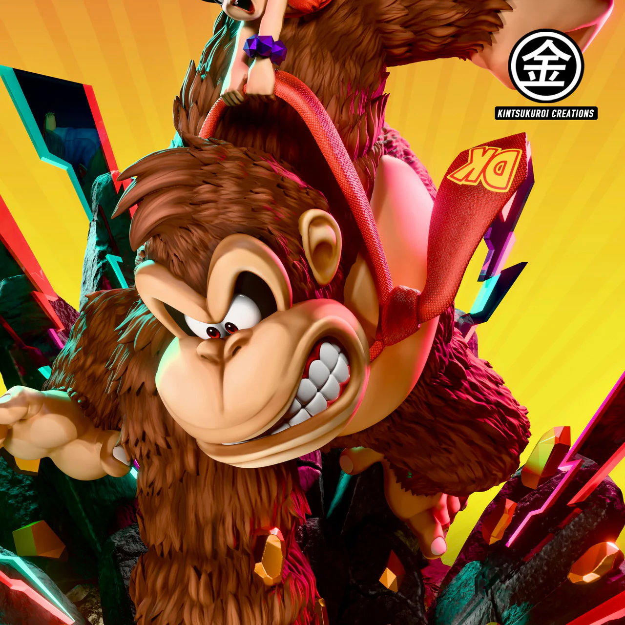 Donkey Kong - Banana Diorama | 1:4 Resin Statue | by Kintsukuroi Creations