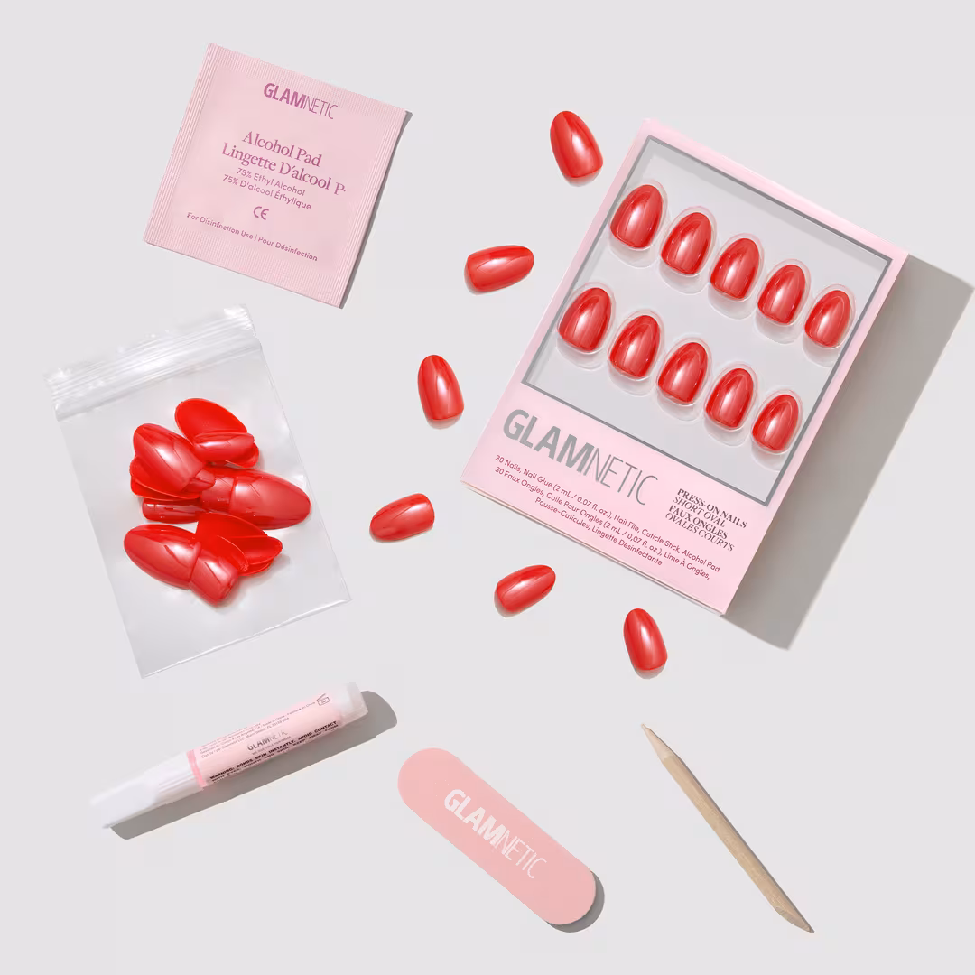 Glamnetic  Icon Red Press-On Nails