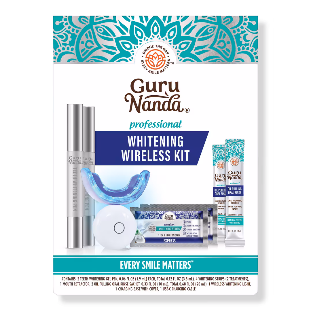 GuruNanda  Wireless LED Teeth Whitening Kit with Whitening Gel Pen