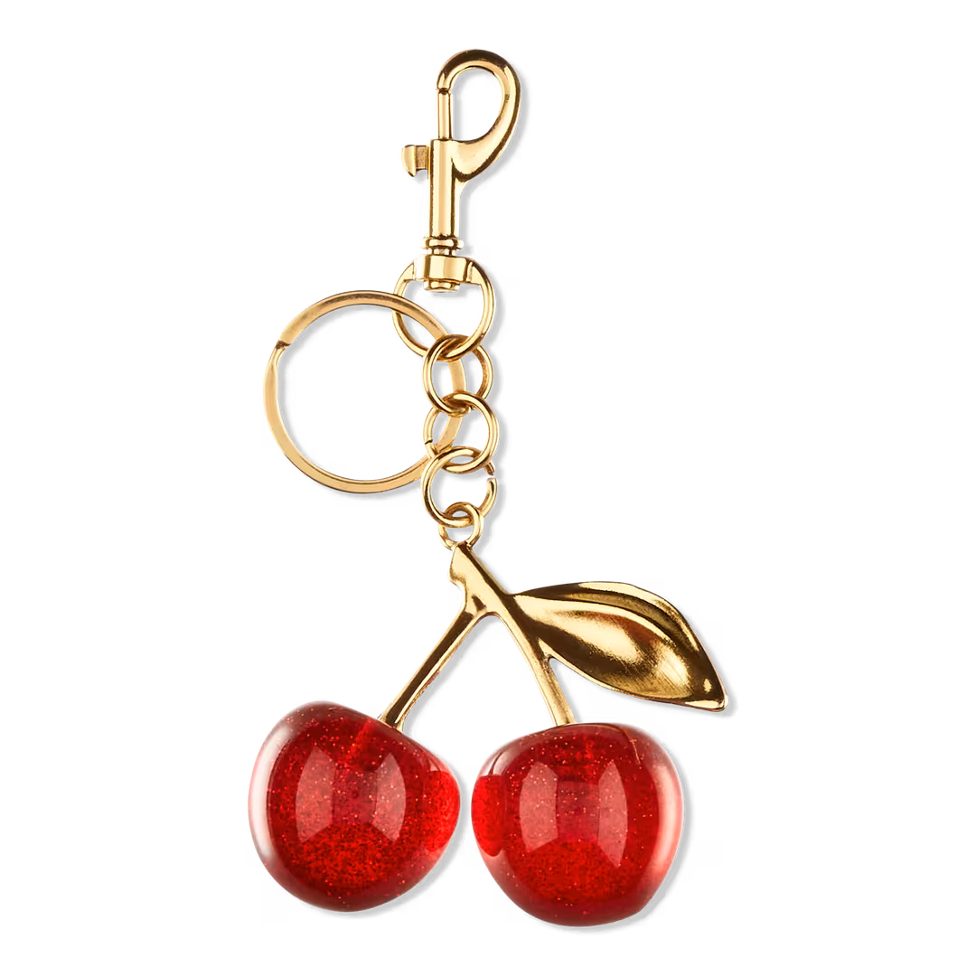 Tartan + Twine  Double-Cherry Charm/Keychain