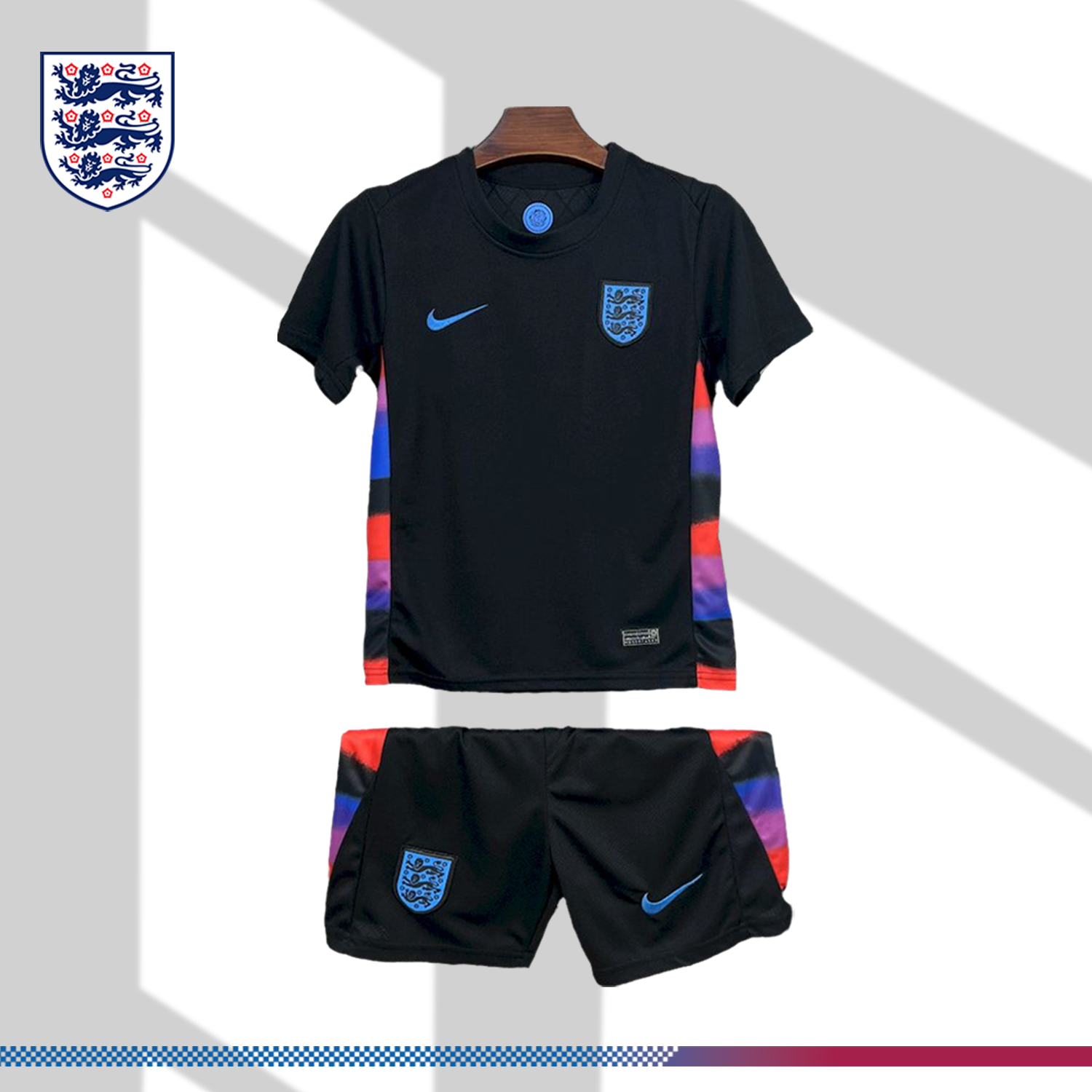 2025/2026 England Away Kids Football Shirt （Kids Kit socks)