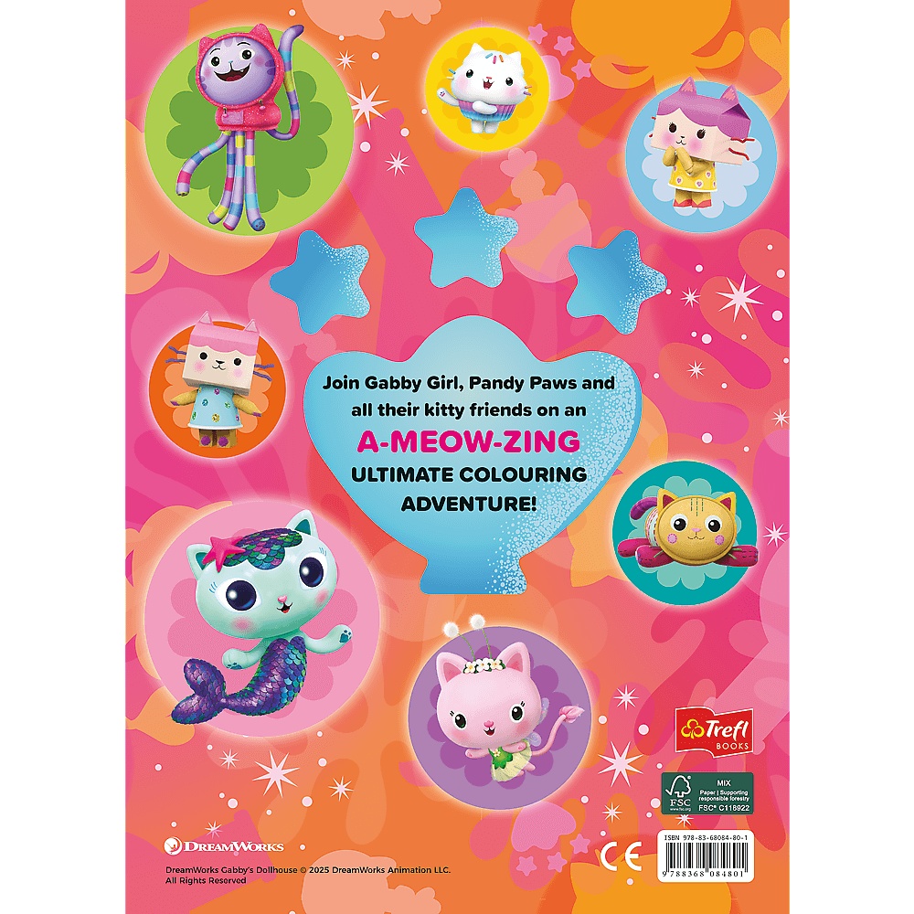 Książka Aktywizująca Koci Domek Gabbi, Kolorowanka