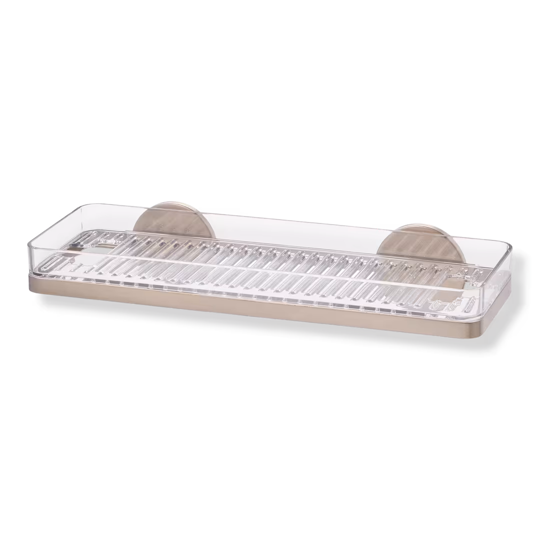 iDesign  Self-Adhesive Shower Shelf with Razor Holder