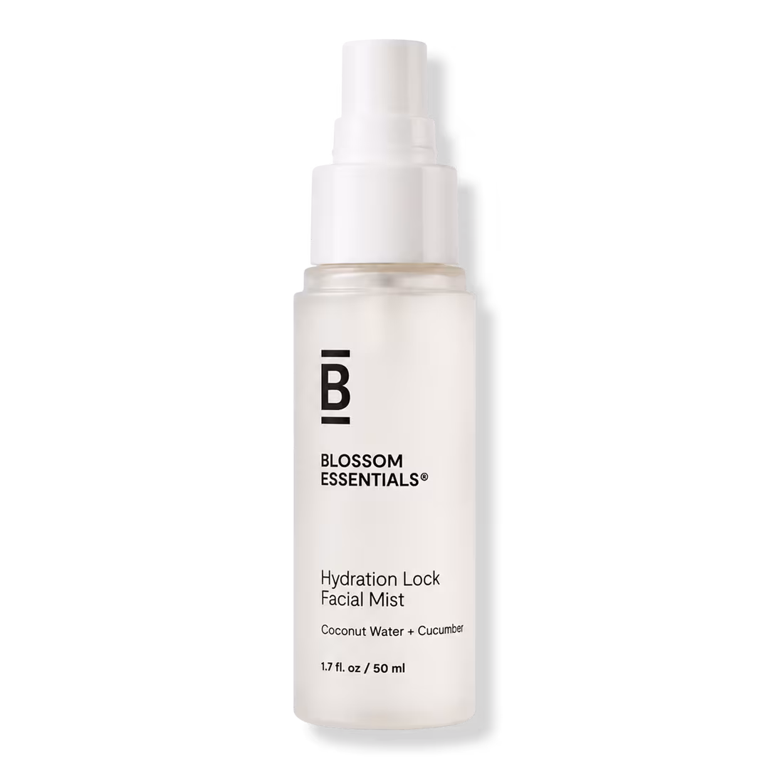 Blossom Essentials  Hydration Lock Facial Mist - Aloe & Coconut Water Spray for Sensitive, Dry Skin